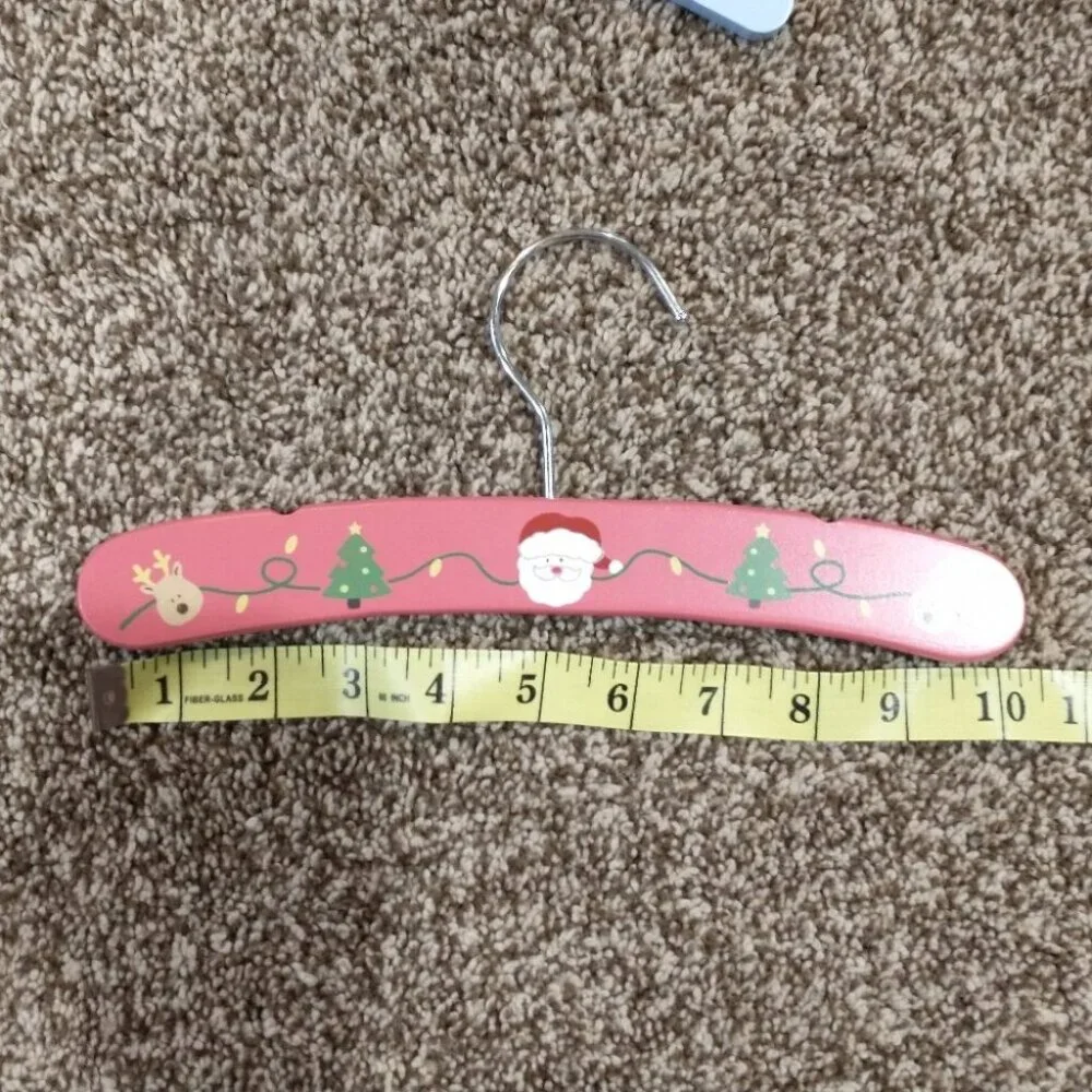 Set of 4 Wood Kid's Hangers - Alligator, Monkey, Christmas, Santa, Randeer